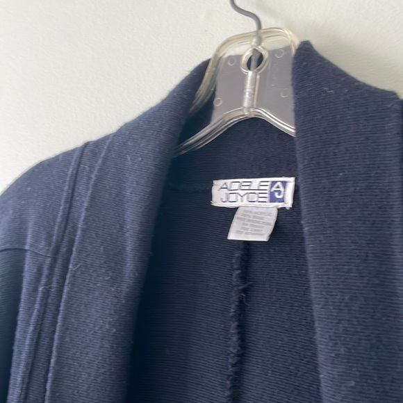 vintage dark navy blue adele joyce sweater cardigan - Picture 3 of 6